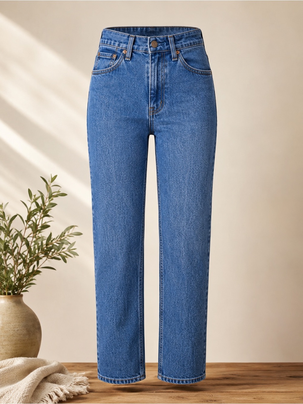 Vintage 90s Levi’s 525 High Rise Straight Leg Jeans W28 L29 Medium Wash
